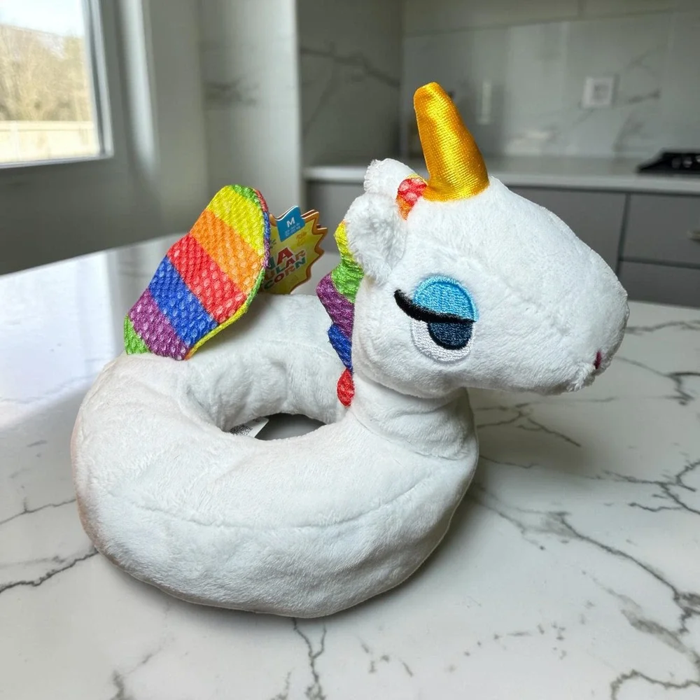 Bark Box Tina The Tubular Unicorn Plush Dog Toy Chew Toy Medium